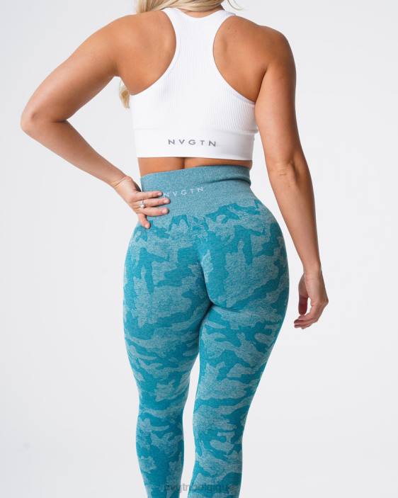 0LFV664 sarcelle aptitude NVGTN femmes legging camouflage sans couture