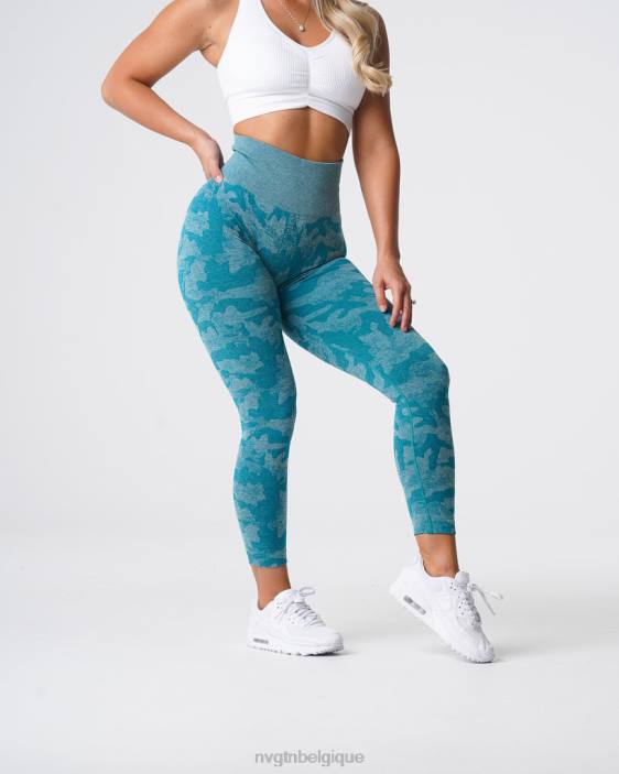 0LFV664 sarcelle aptitude NVGTN femmes legging camouflage sans couture