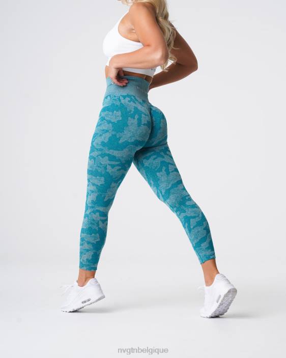 0LFV664 sarcelle aptitude NVGTN femmes legging camouflage sans couture