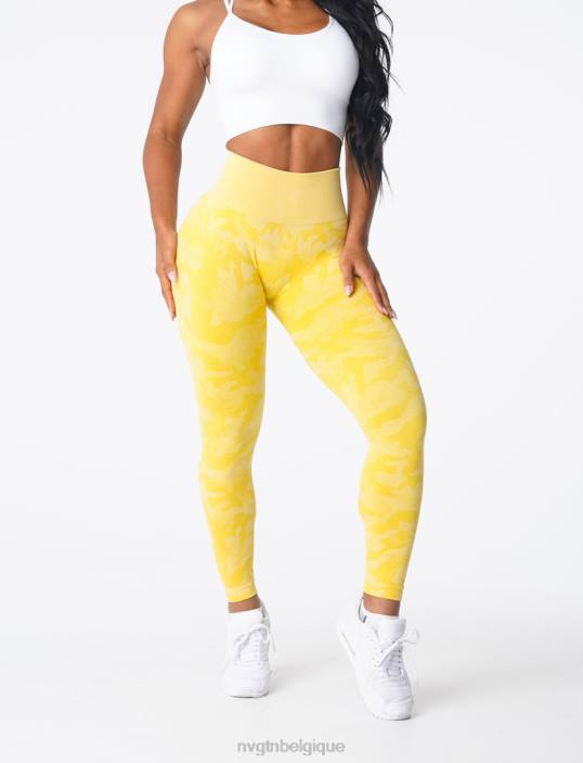 0LFV665 jaune soleil aptitude NVGTN femmes legging camouflage sans couture