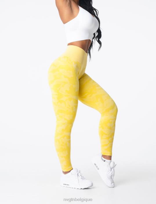 0LFV665 jaune soleil aptitude NVGTN femmes legging camouflage sans couture
