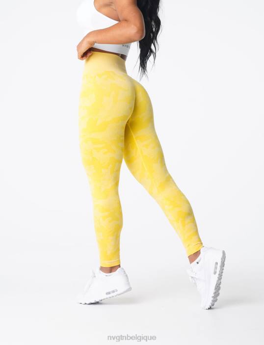 0LFV665 jaune soleil aptitude NVGTN femmes legging camouflage sans couture