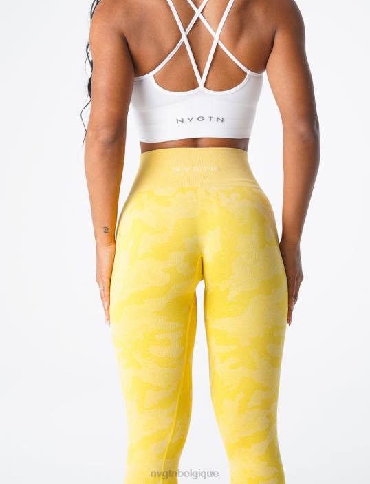 0LFV665 jaune soleil aptitude NVGTN femmes legging camouflage sans couture