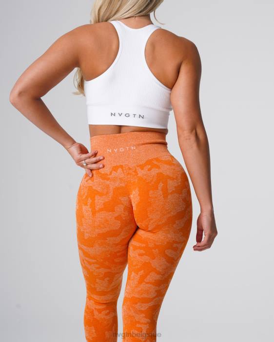 0LFV669 orange brûlée aptitude NVGTN femmes legging camouflage sans couture