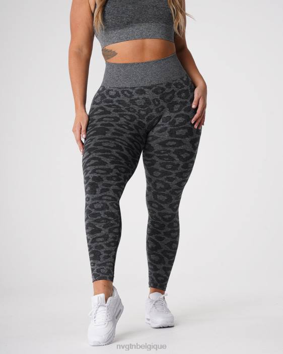 0LFV676 noir moucheté aptitude NVGTN femmes legging léopard sans couture