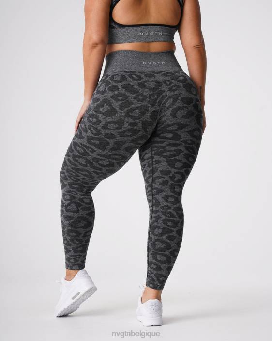 0LFV676 noir moucheté aptitude NVGTN femmes legging léopard sans couture