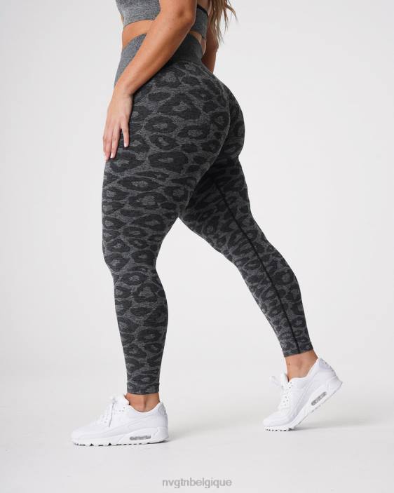 0LFV676 noir moucheté aptitude NVGTN femmes legging léopard sans couture