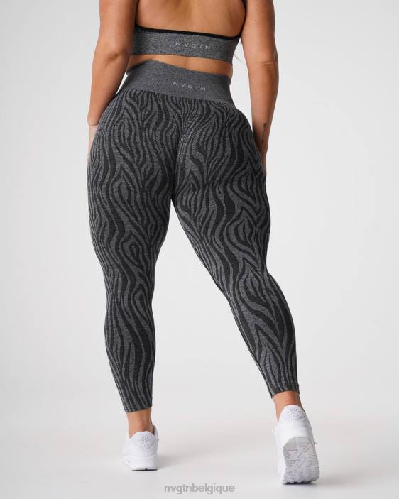 0LFV677 noir moucheté aptitude NVGTN femmes leggings sans couture zèbre