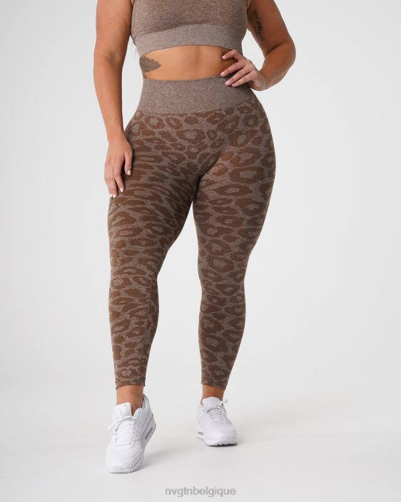 0LFV679 moka aptitude NVGTN femmes legging léopard sans couture