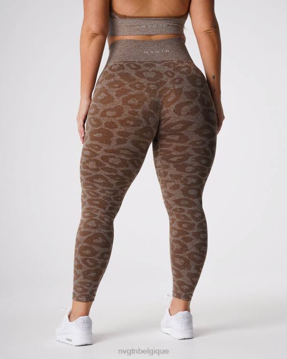 0LFV679 moka aptitude NVGTN femmes legging léopard sans couture