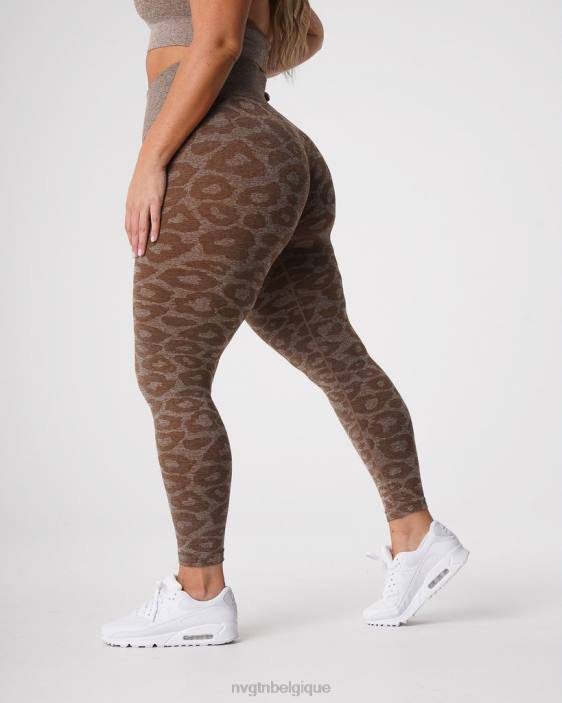 0LFV679 moka aptitude NVGTN femmes legging léopard sans couture