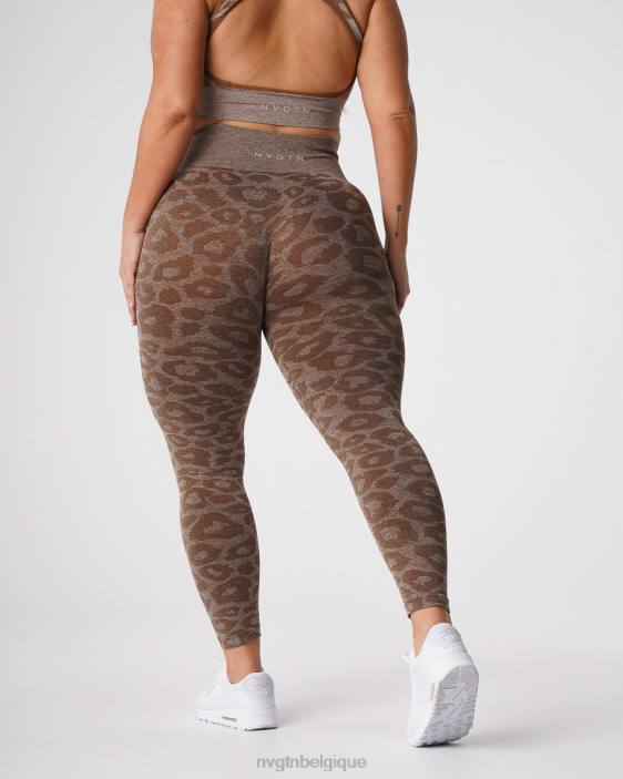 0LFV679 moka aptitude NVGTN femmes legging léopard sans couture