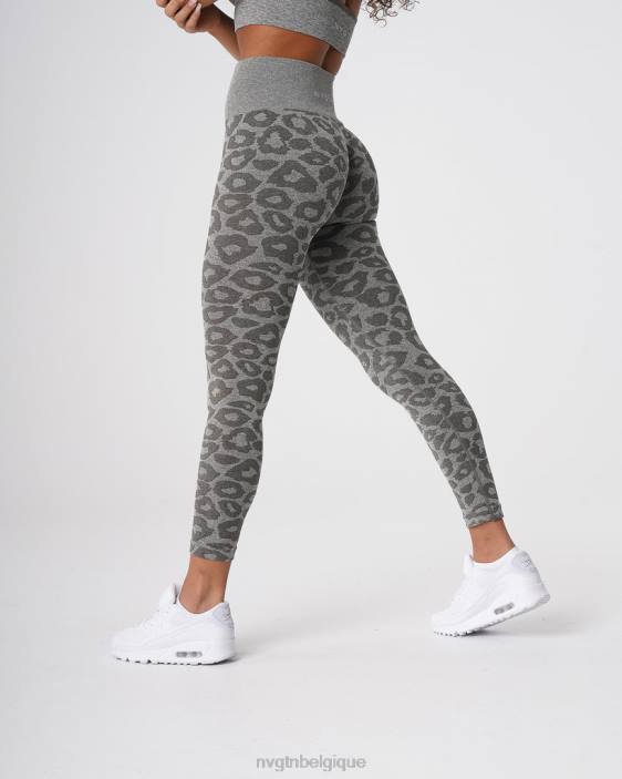 0LFV685 vert kaki aptitude NVGTN femmes legging léopard sans couture