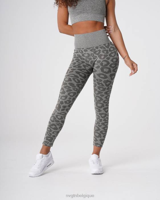 0LFV685 vert kaki aptitude NVGTN femmes legging léopard sans couture