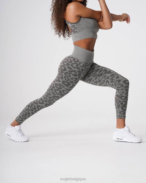 0LFV685 vert kaki aptitude NVGTN femmes legging léopard sans couture