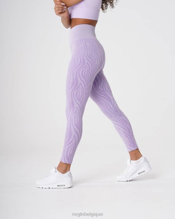 0LFV690 lilas aptitude NVGTN femmes leggings sans couture zèbre