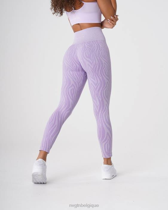 0LFV690 lilas aptitude NVGTN femmes leggings sans couture zèbre