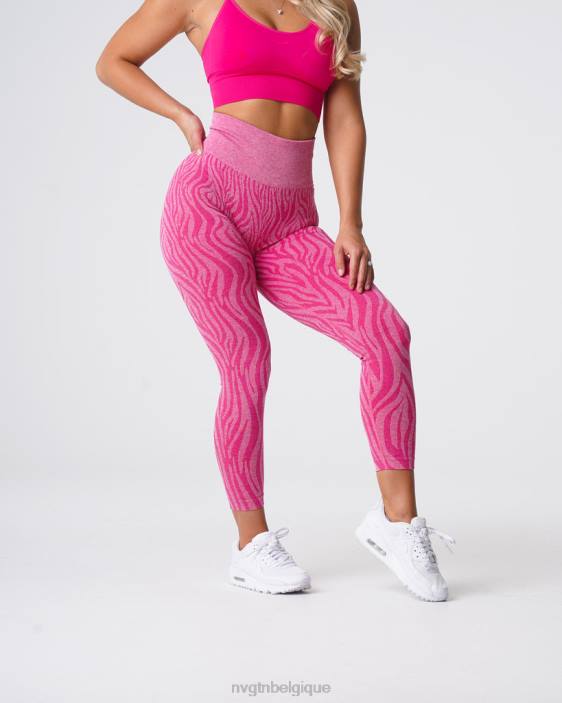 0LFV691 fuchsia aptitude NVGTN femmes leggings sans couture zèbre