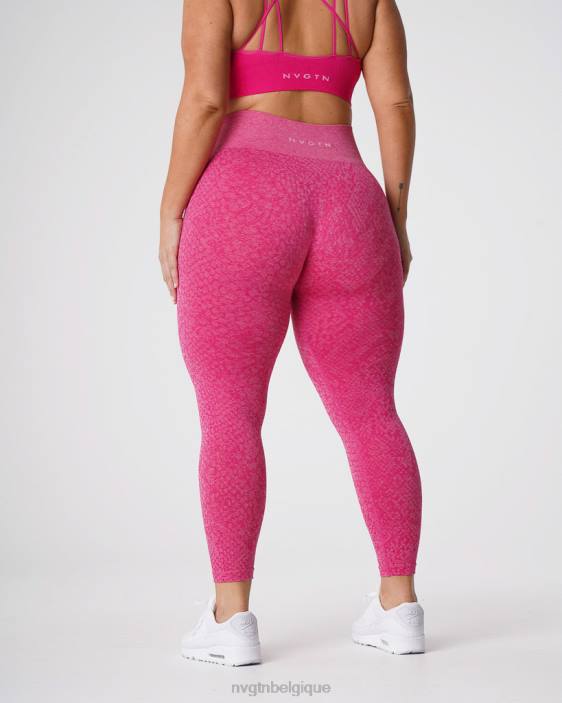 0LFV693 fuchsia aptitude NVGTN femmes leggings sans couture en peau de serpent