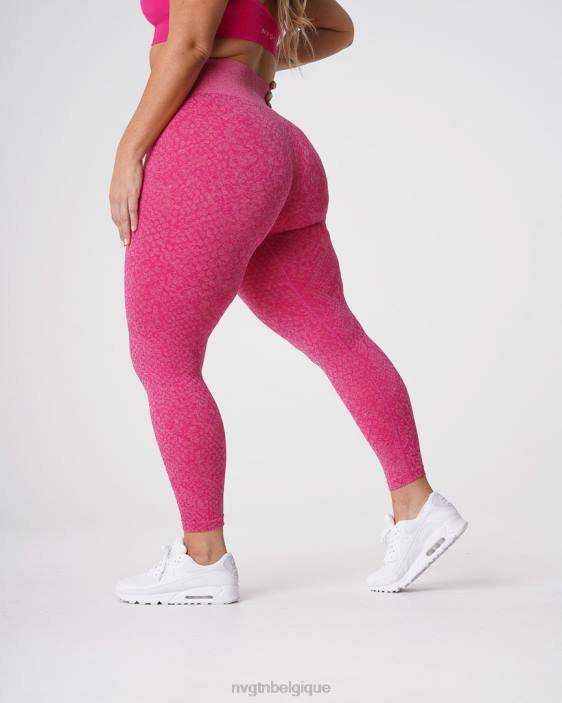 0LFV693 fuchsia aptitude NVGTN femmes leggings sans couture en peau de serpent