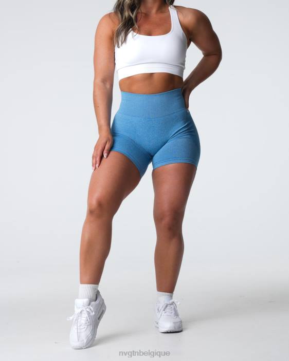 0LFV325 bleu ciel aptitude NVGTN femmes short contour sans coutures