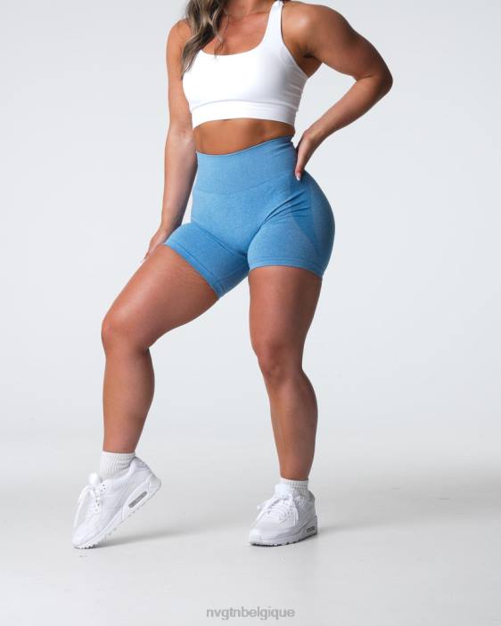 0LFV325 bleu ciel aptitude NVGTN femmes short contour sans coutures