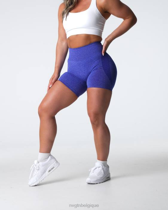 0LFV330 bleu électrique aptitude NVGTN femmes short contour sans coutures