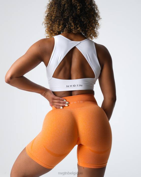0LFV332 coucher de soleil orange aptitude NVGTN femmes short contour sans coutures