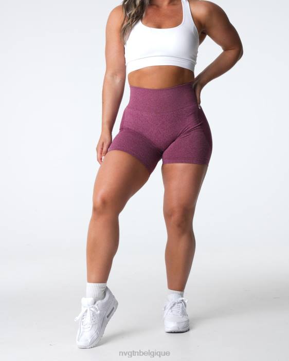 0LFV337 bordeaux aptitude NVGTN femmes short contour sans coutures