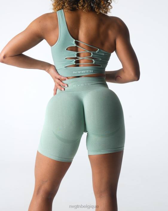 0LFV339 vert sauge aptitude NVGTN femmes short contour sans coutures