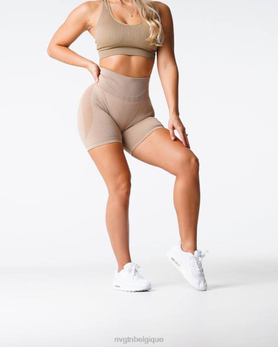 0LFV342 beige aptitude NVGTN femmes short contour sans coutures