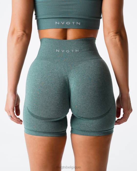 0LFV345 forêt verte aptitude NVGTN femmes short contour sans coutures