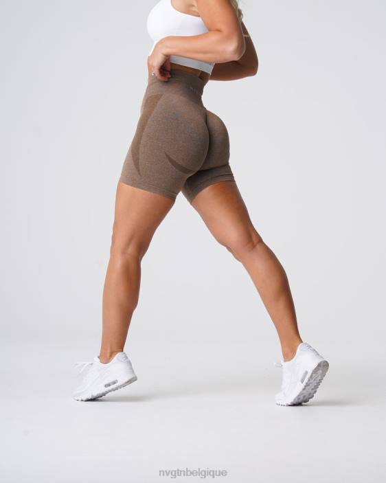 0LFV346 moka aptitude NVGTN femmes short contour sans coutures