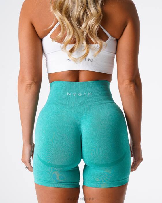 0LFV351 turquoise aptitude NVGTN femmes short contour sans coutures