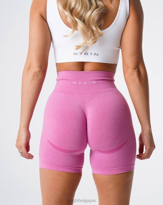 0LFV353 bubble gum rose aptitude NVGTN femmes short contour sans coutures