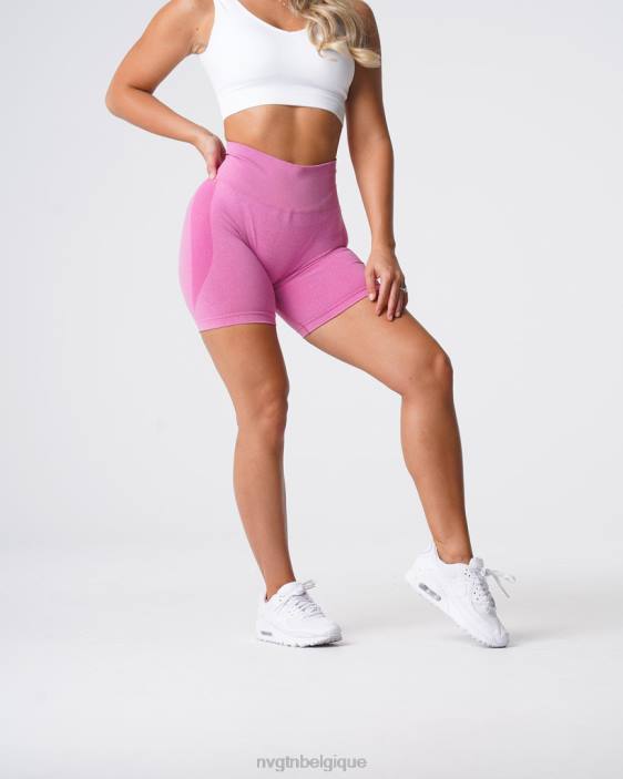 0LFV353 bubble gum rose aptitude NVGTN femmes short contour sans coutures