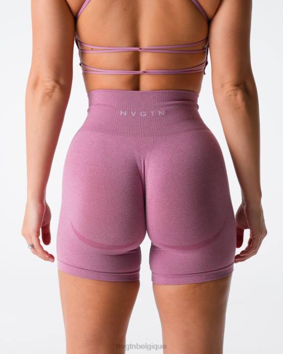 0LFV356 rose pastel aptitude NVGTN femmes short contour sans coutures