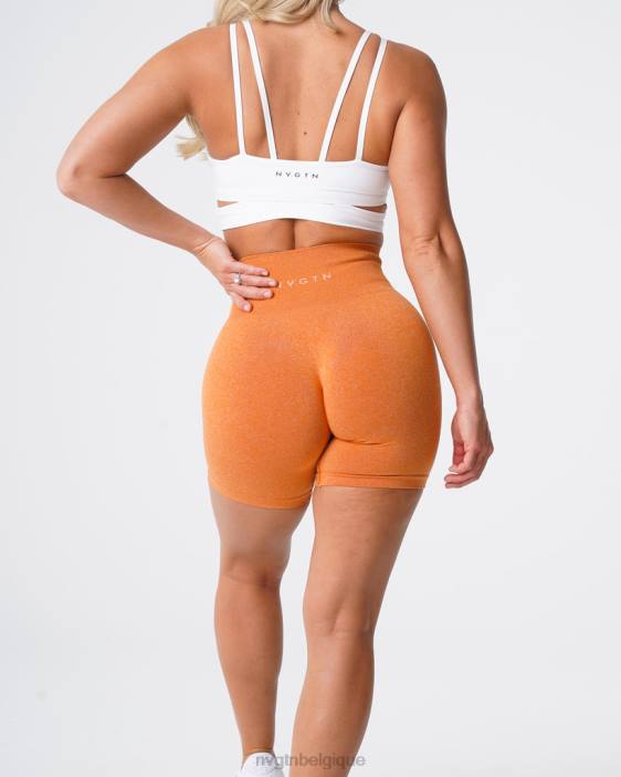 0LFV365 orange brûlée aptitude NVGTN femmes short pro sans couture