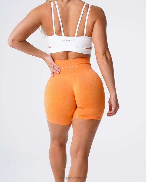 0LFV382 coucher de soleil orange aptitude NVGTN femmes short pro sans couture