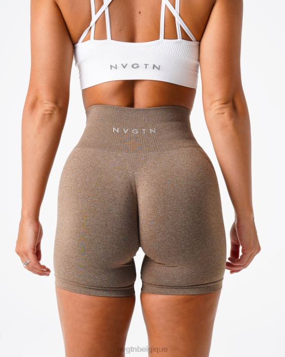 0LFV387 moka aptitude NVGTN femmes short pro sans couture