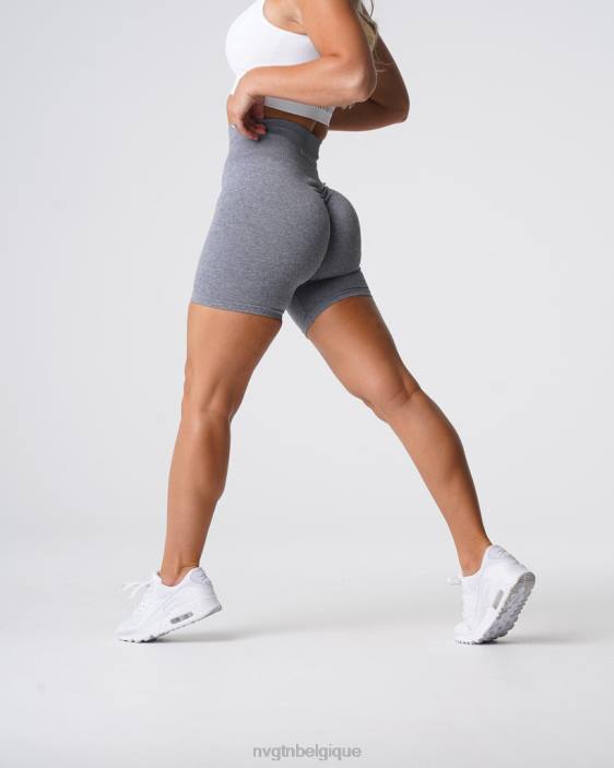 0LFV394 gris aptitude NVGTN femmes short froissé sans coutures