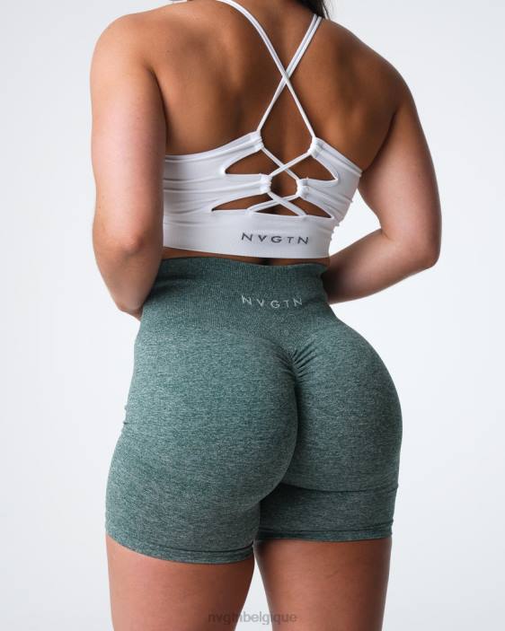 0LFV398 forêt verte aptitude NVGTN femmes short froissé sans coutures