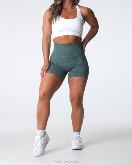 0LFV398 forêt verte aptitude NVGTN femmes short froissé sans coutures