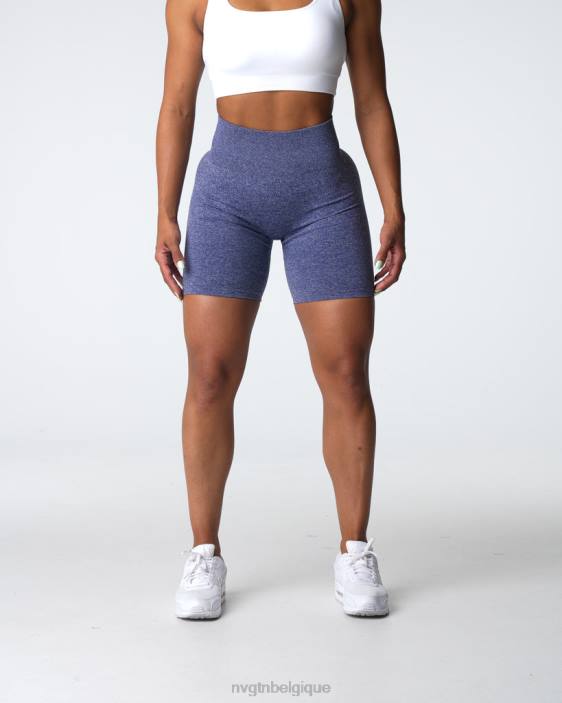 0LFV400 indigo aptitude NVGTN femmes short froissé sans coutures