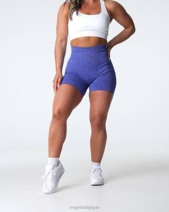 0LFV402 bleu électrique aptitude NVGTN femmes short froissé sans coutures