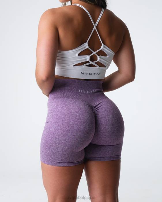 0LFV403 violet aptitude NVGTN femmes short froissé sans coutures