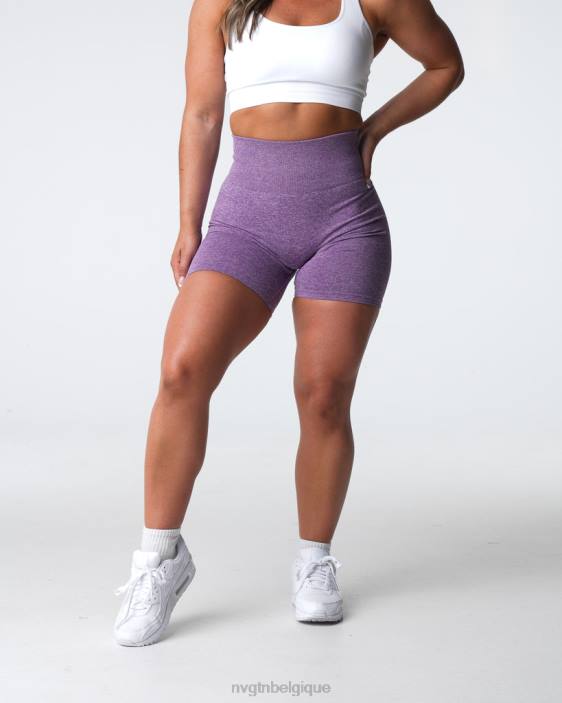 0LFV403 violet aptitude NVGTN femmes short froissé sans coutures