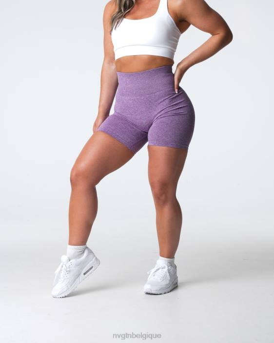0LFV403 violet aptitude NVGTN femmes short froissé sans coutures