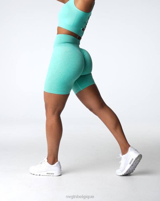 0LFV406 menthe aptitude NVGTN femmes short froissé sans coutures
