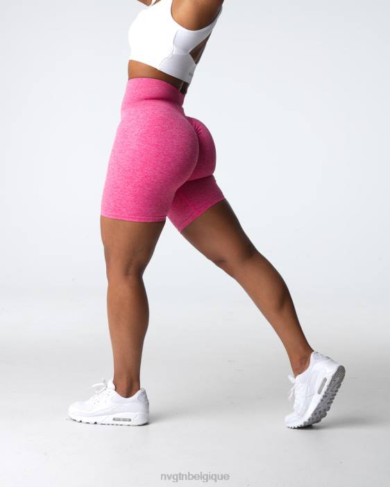 0LFV409 rose vif aptitude NVGTN femmes short froissé sans coutures